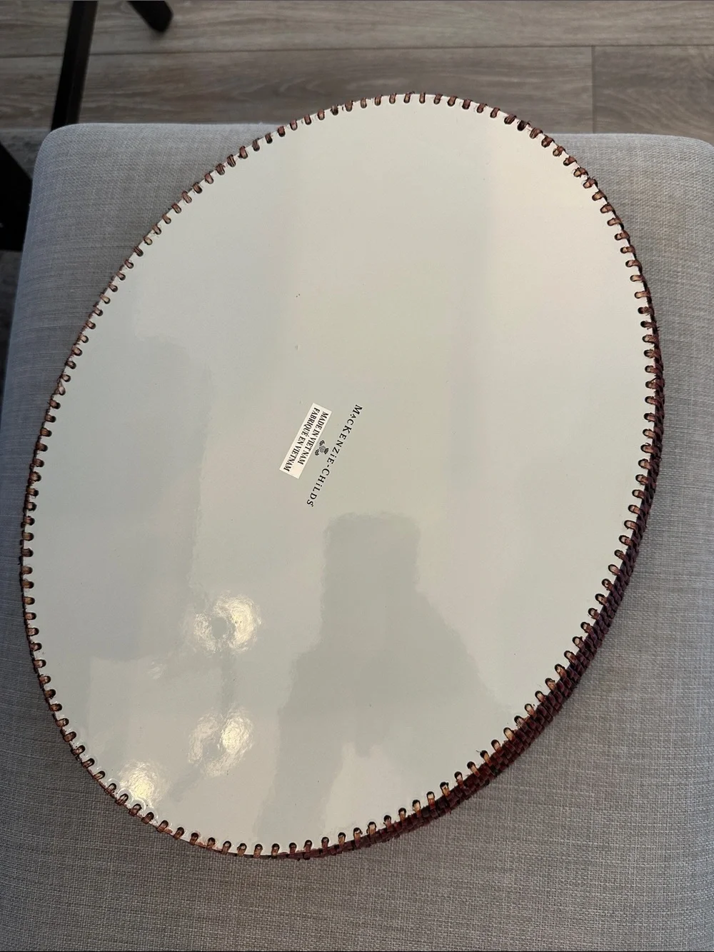 MacKenzie-Childs oval vanity